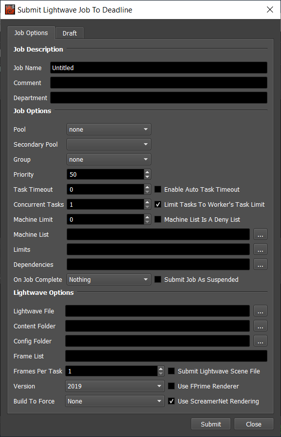Lightwave — Deadline 10.1.23.6 documentation